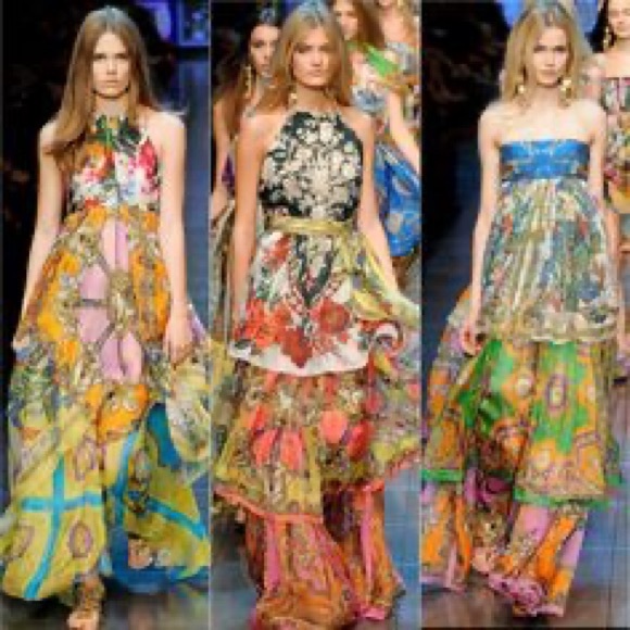 D&G Dresses & Skirts - D&G new NWT Scarf Maxi Dress gown halter flowy romantic bohemian Dolce &…